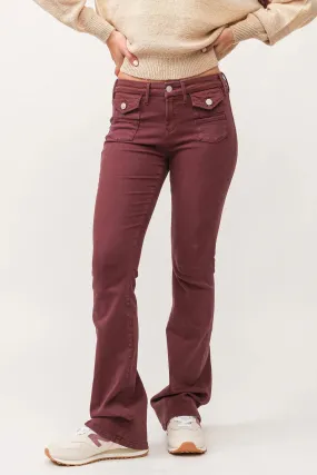 DEAR JOHN MAROON JAXTYN BOOTCUT PANT