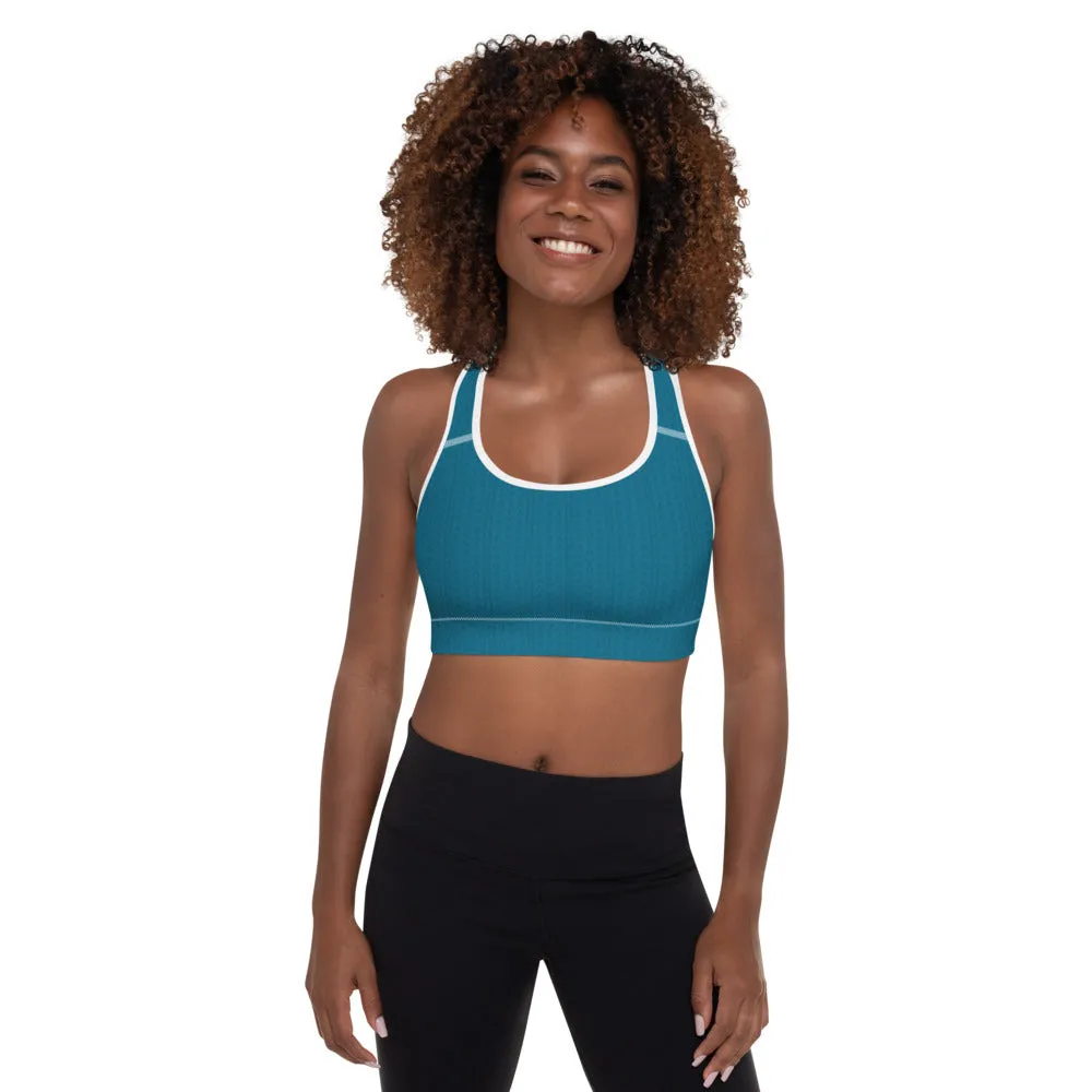 Aegean Blue Padded Sports Bra