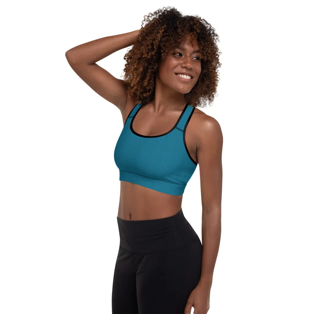 Aegean Blue Padded Sports Bra