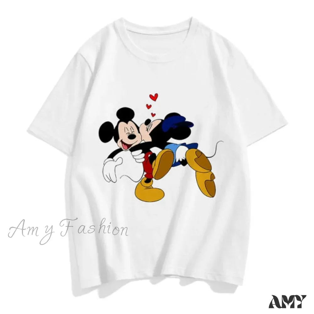 Amy Fashion - Three Mickey Mouse Print Women T shirt