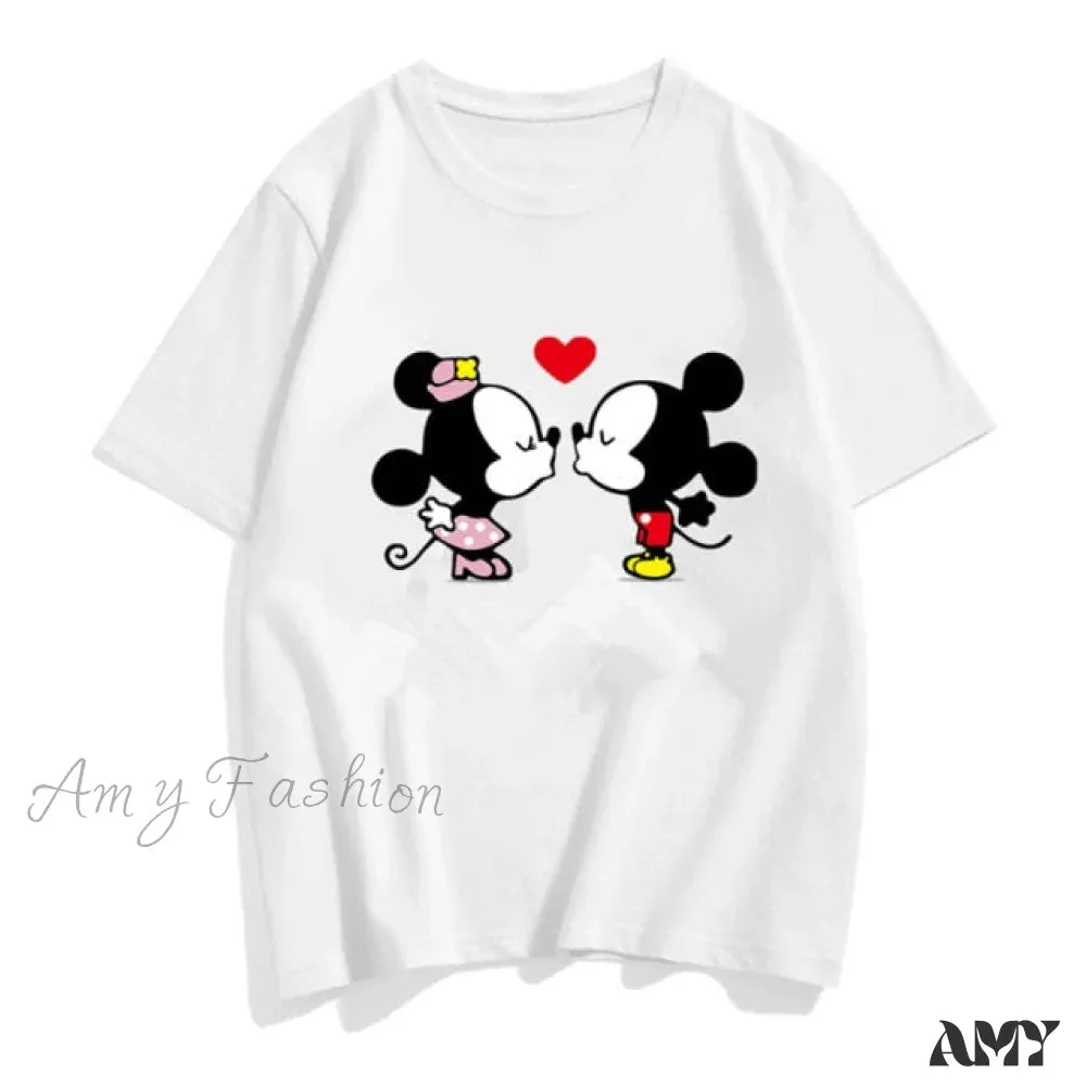 Amy Fashion - Three Mickey Mouse Print Women T shirt