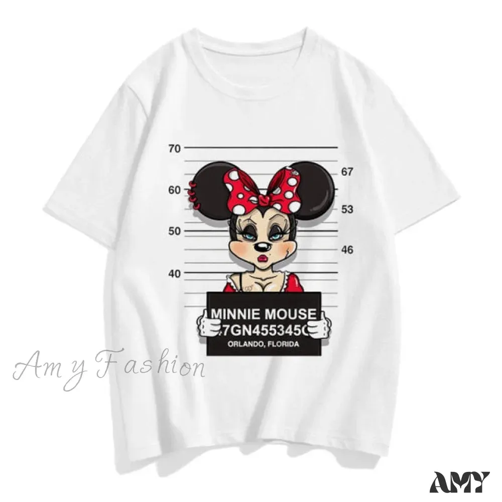 Amy Fashion - Three Mickey Mouse Print Women T shirt