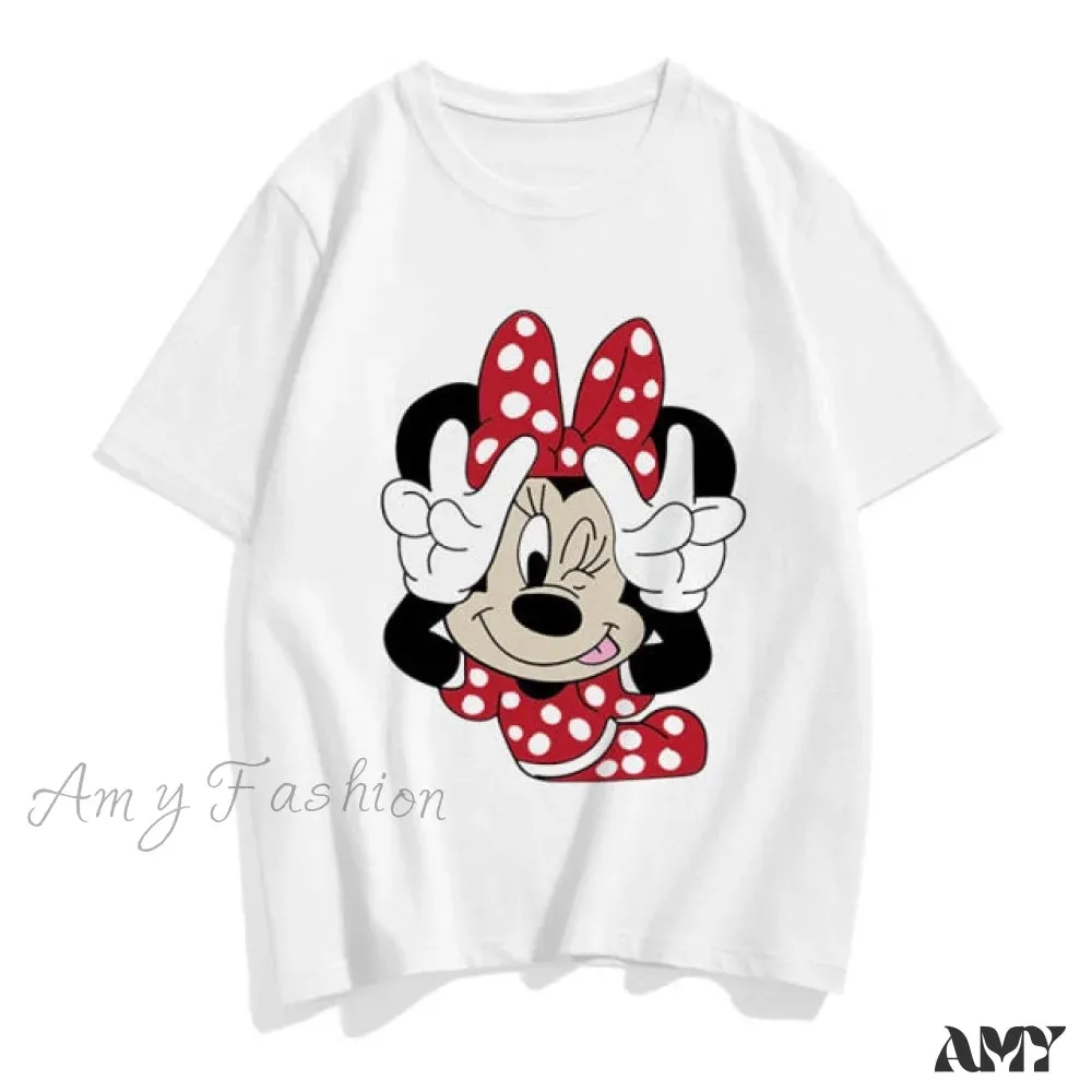 Amy Fashion - Three Mickey Mouse Print Women T shirt