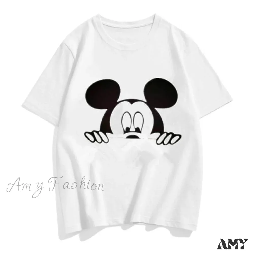 Amy Fashion - Three Mickey Mouse Print Women T shirt