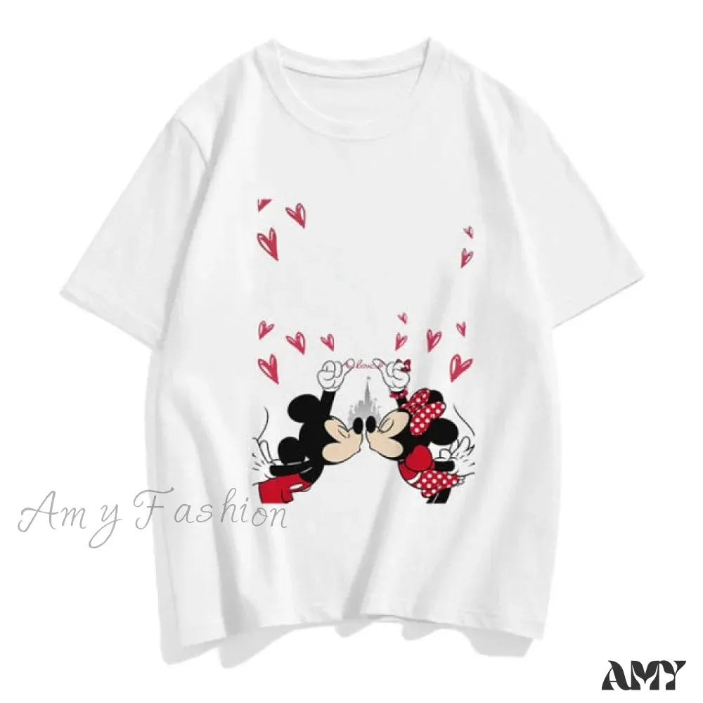 Amy Fashion - Three Mickey Mouse Print Women T shirt