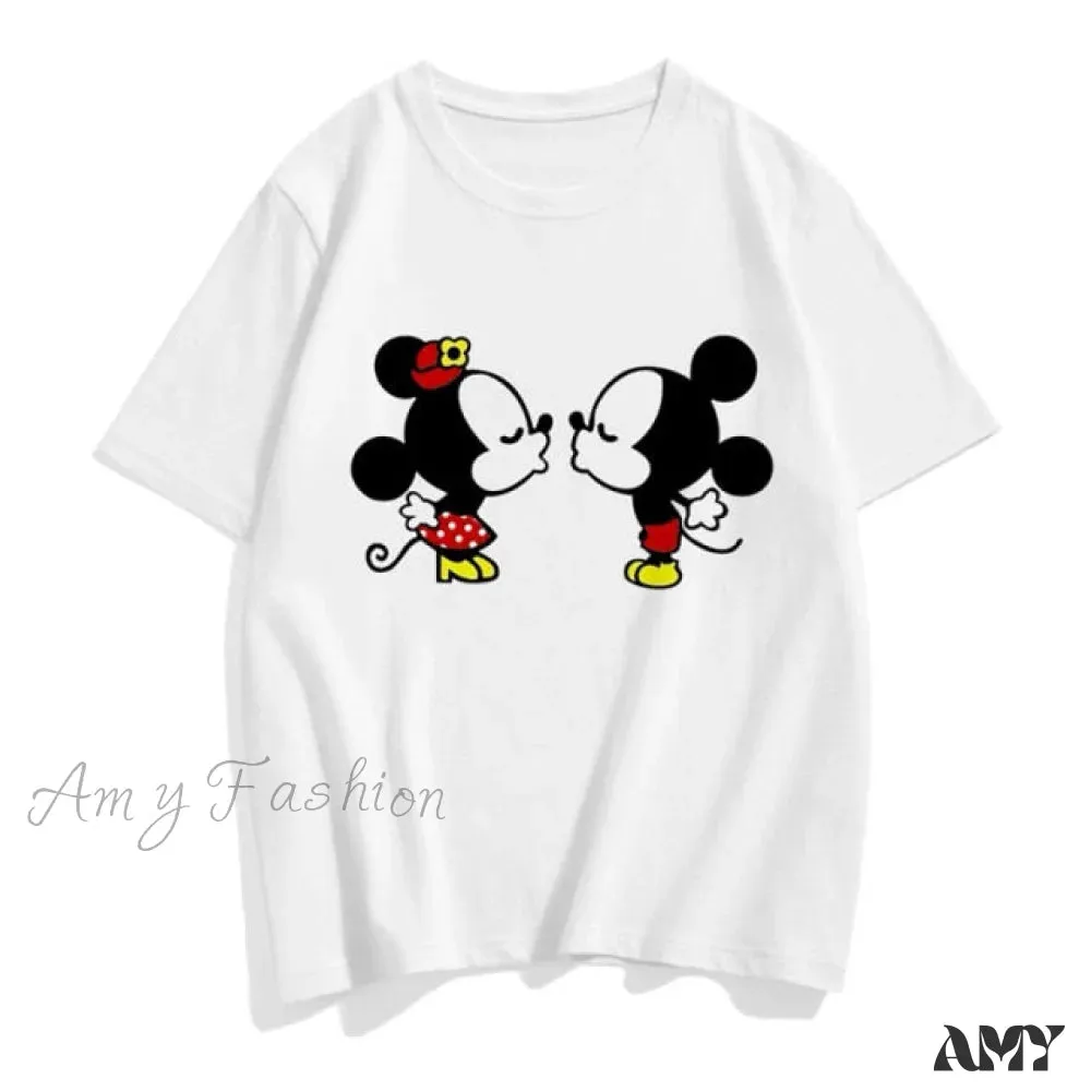 Amy Fashion - Three Mickey Mouse Print Women T shirt