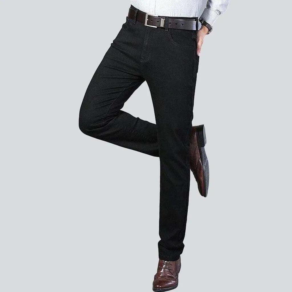 Black regular men jeans