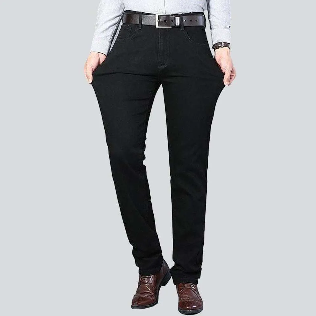 Black regular men jeans