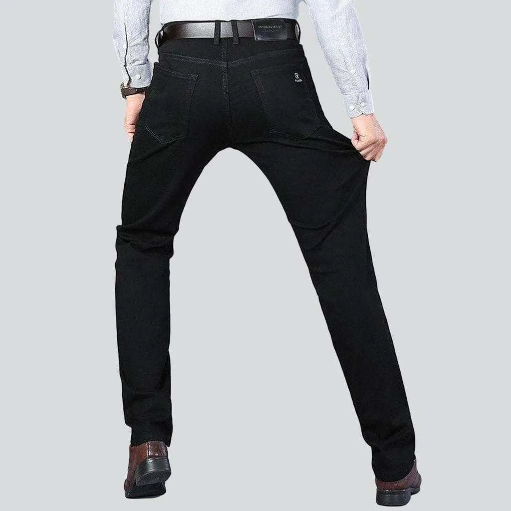 Black regular men jeans