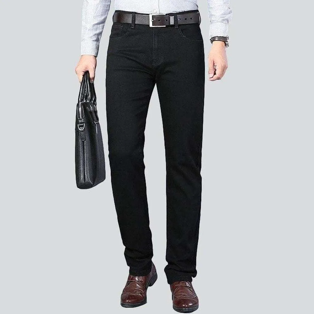 Black regular men jeans