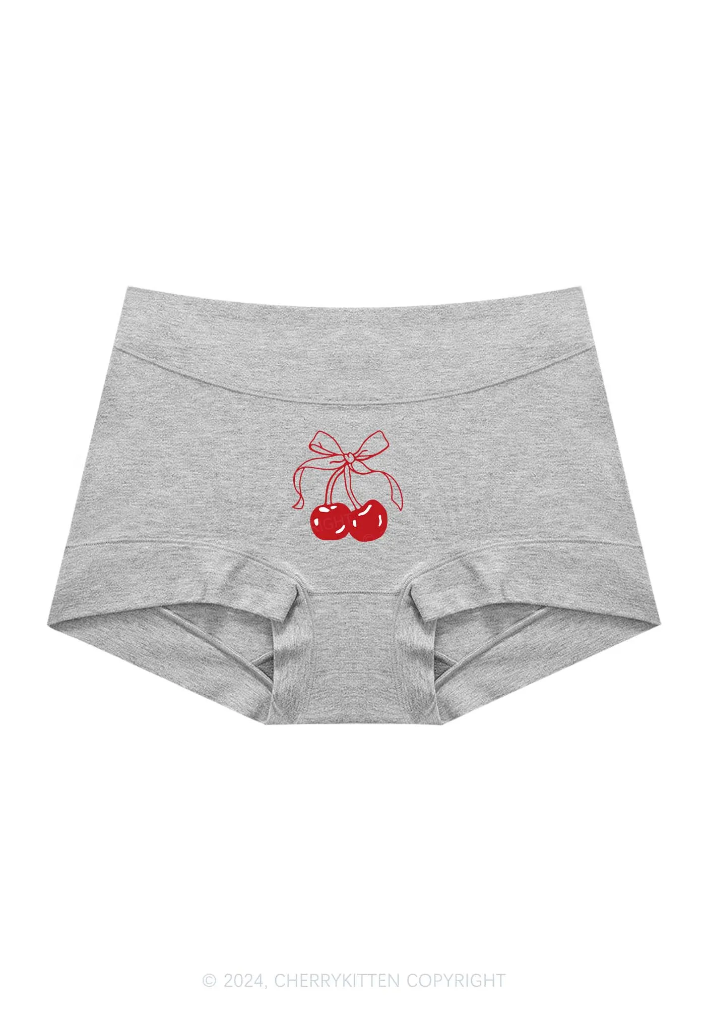 Bow Cherry Y2K Mid Rise Waist Boyshort Cherrykitten