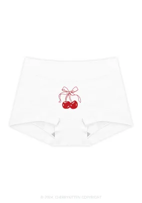 Bow Cherry Y2K Mid Rise Waist Boyshort Cherrykitten