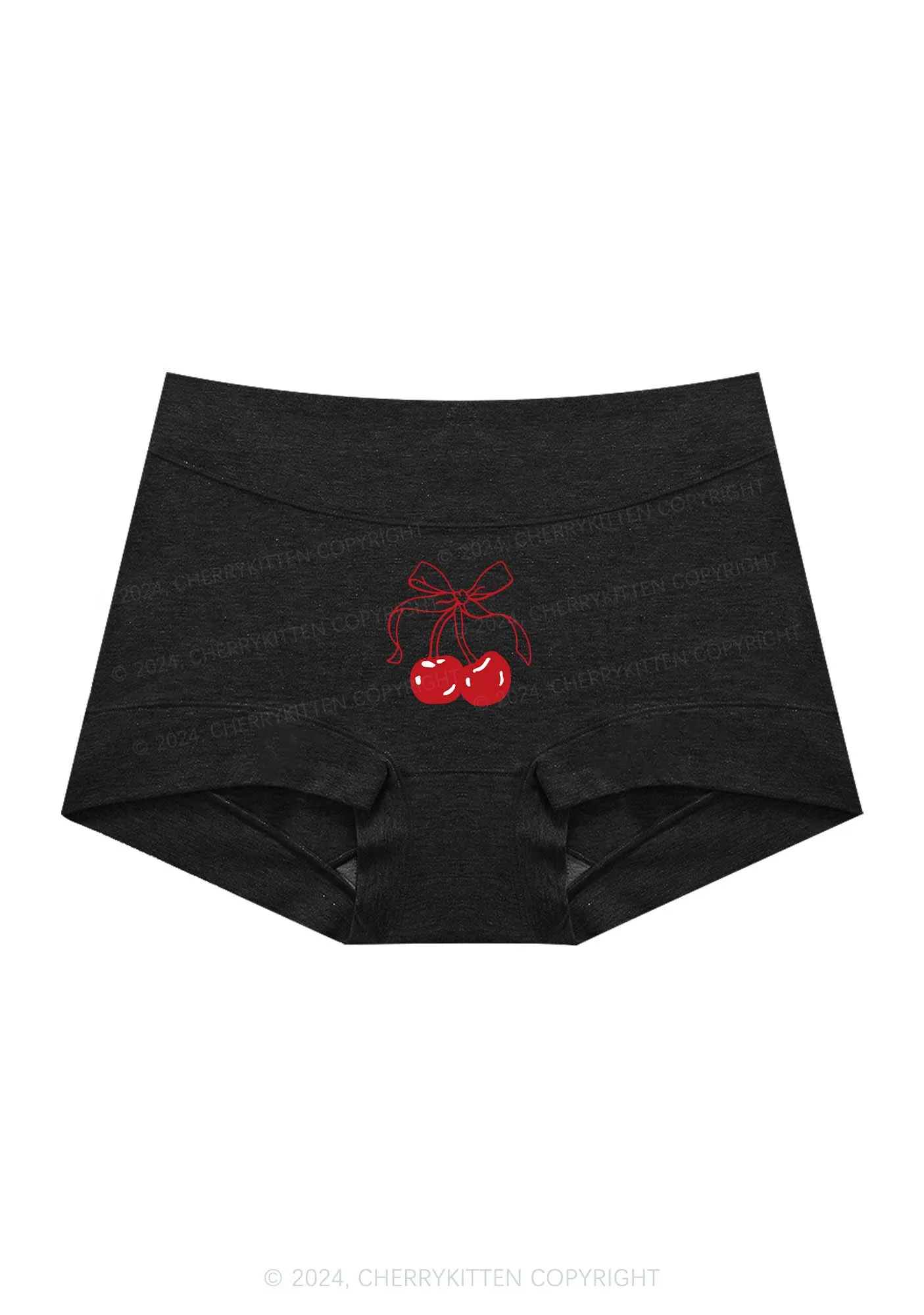 Bow Cherry Y2K Mid Rise Waist Boyshort Cherrykitten