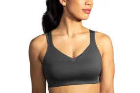 Brooks Women's Convertible Sports Bra for High Impact Running, Workouts & Sports with Maximum Support - Asphalt - 38 F