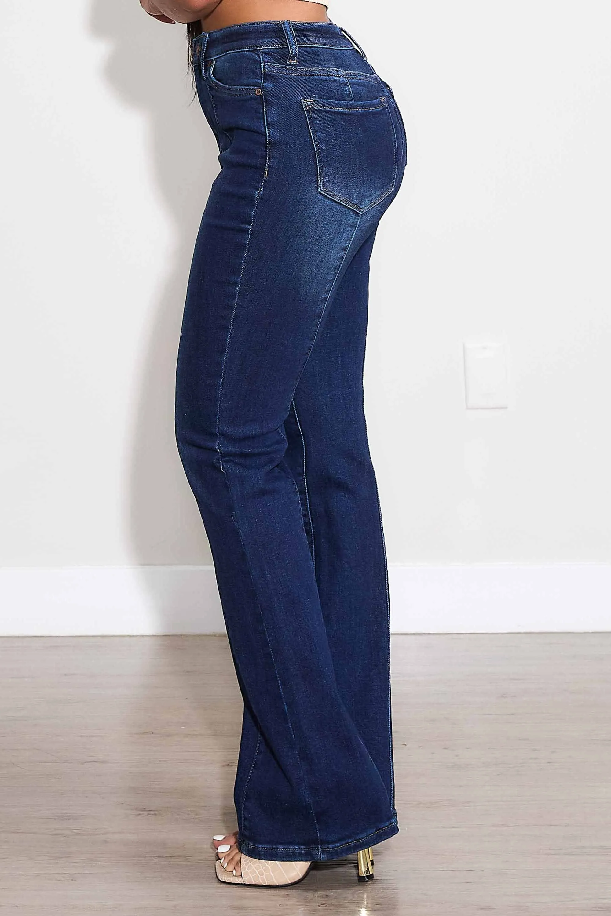 Centered Line Bootcut Jeans