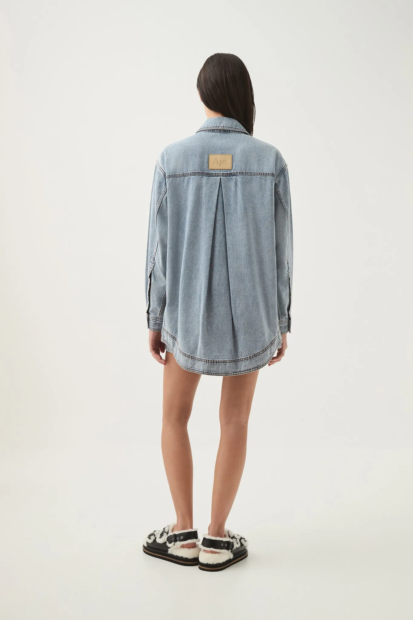 Corie Longline Denim Shirt