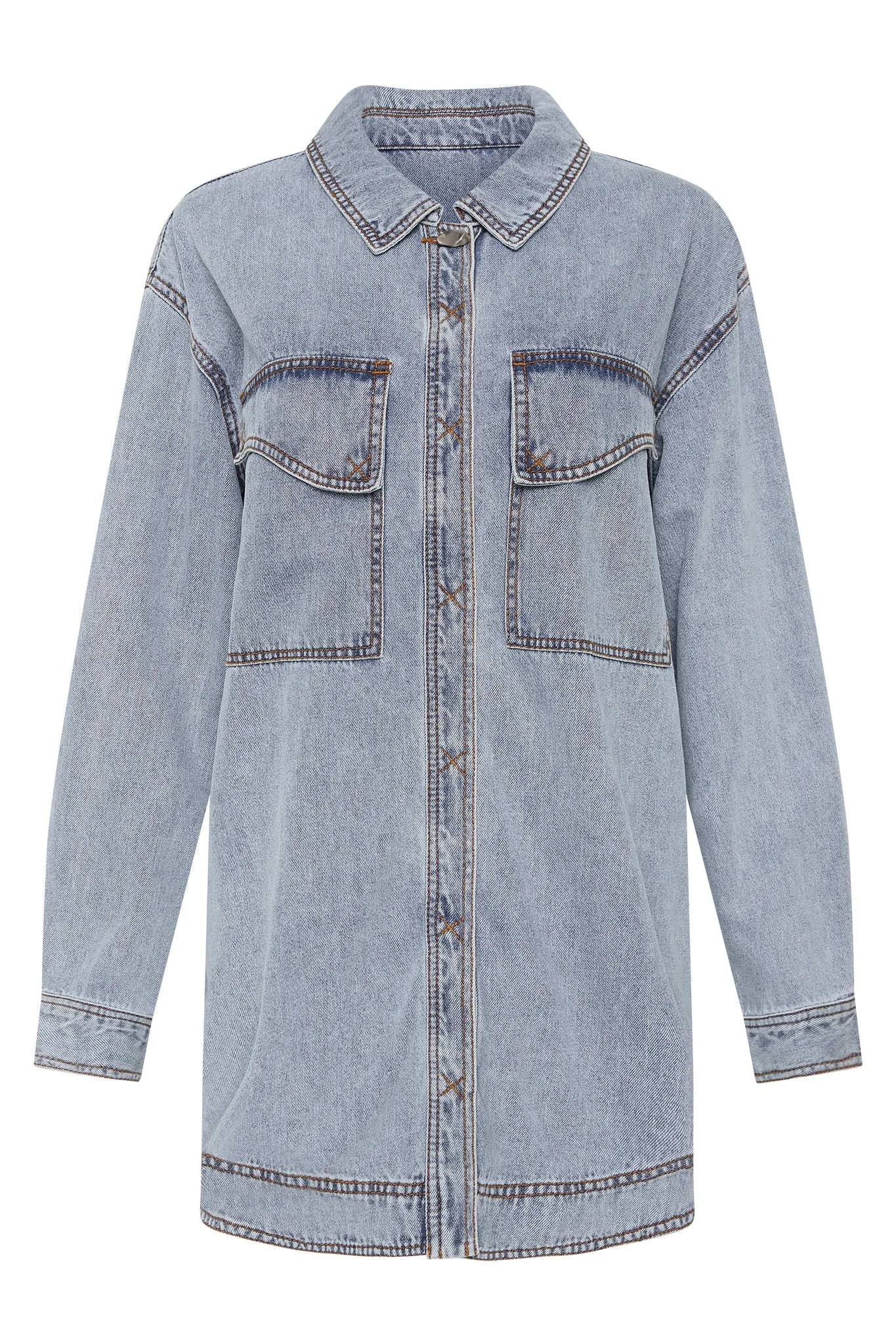 Corie Longline Denim Shirt