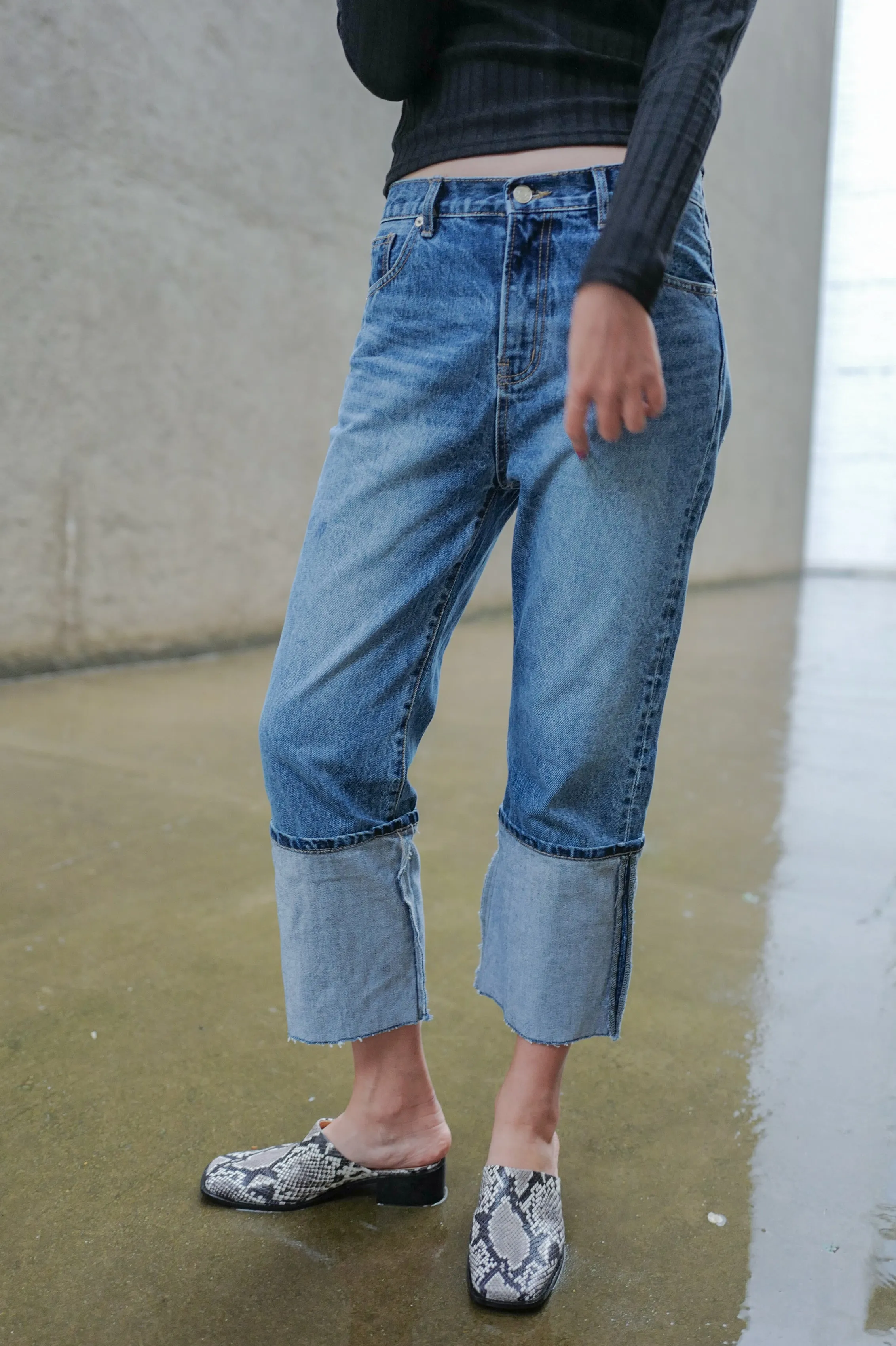 Cuffed Boyfriend Crop Jeans *BEST BUY*