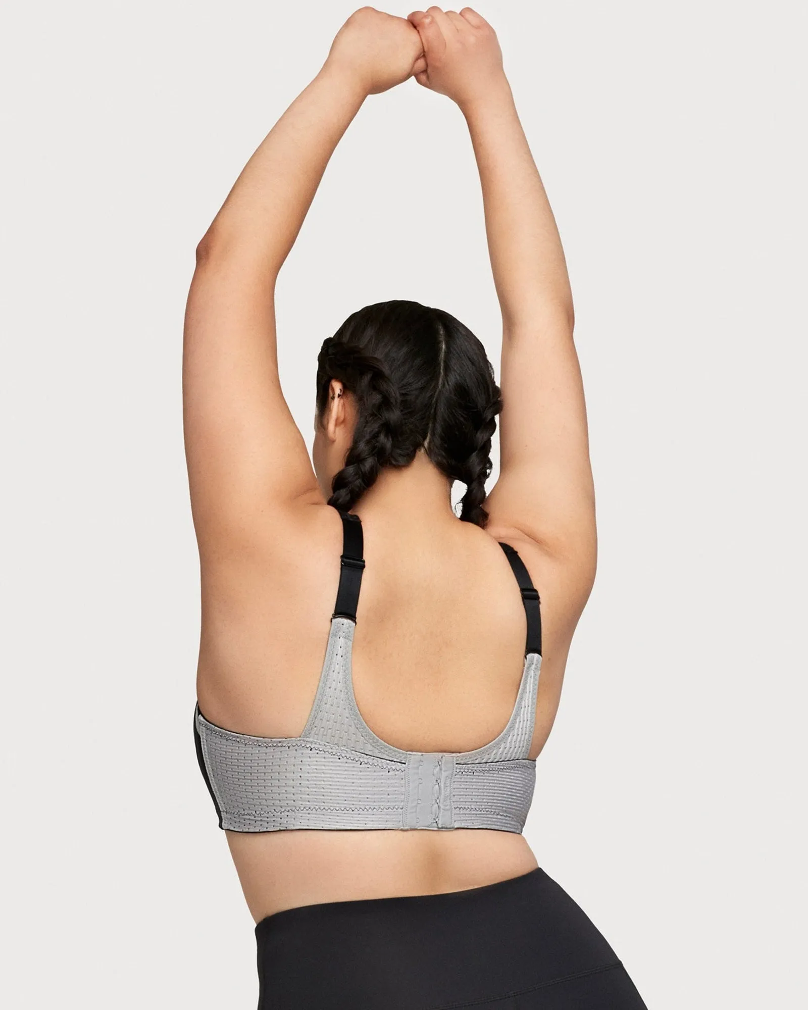 Custom Control Sports Bra | Black/Gray