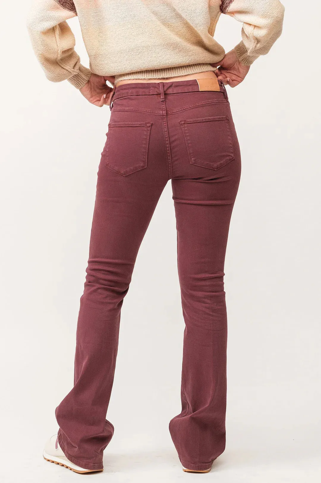 DEAR JOHN MAROON JAXTYN BOOTCUT PANT