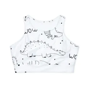 Doodle Dinosours - Inovax Padded Sports Bra