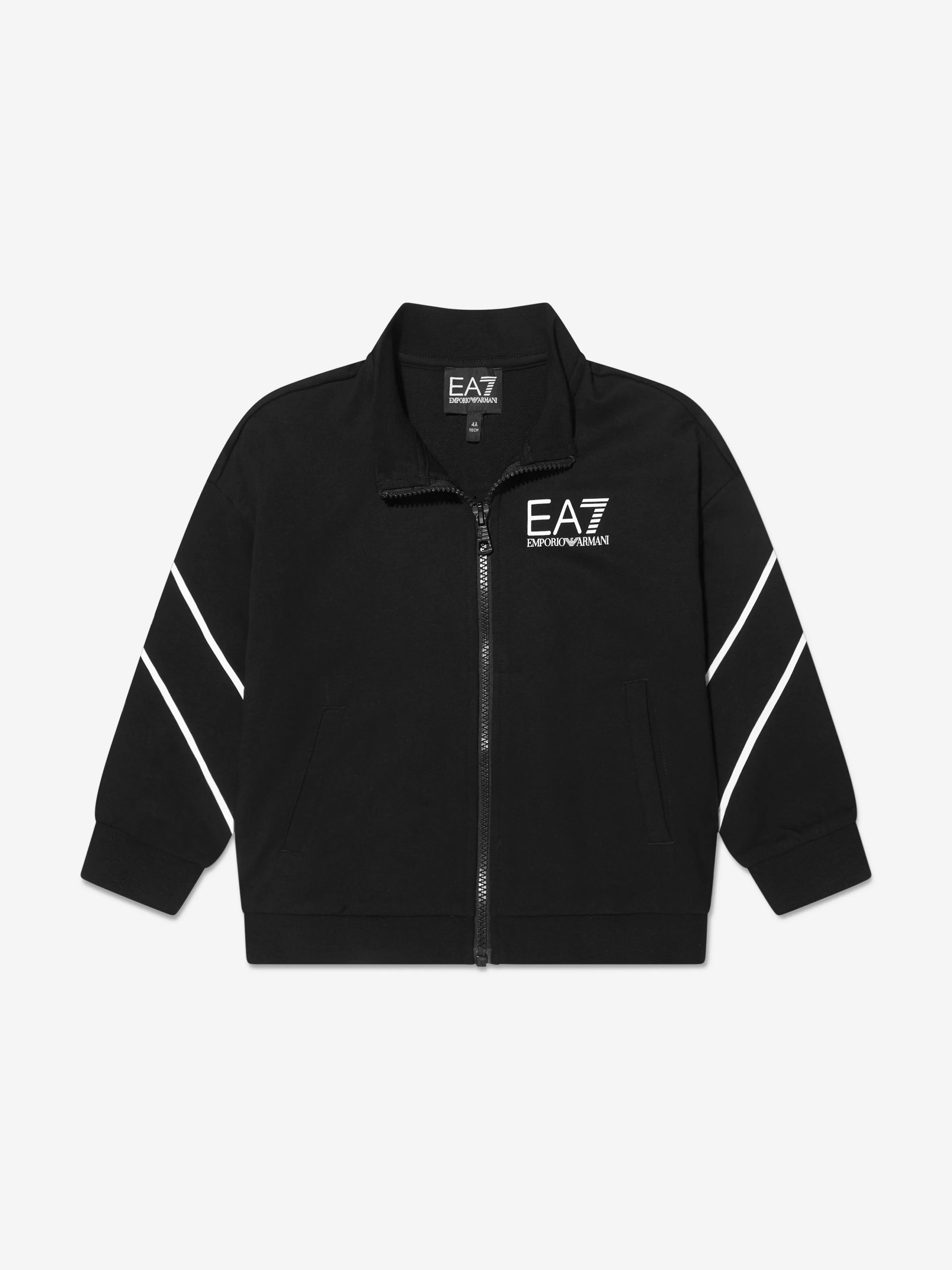 EA7 Emporio Armani Boys Train Logo Tracksuit in Black