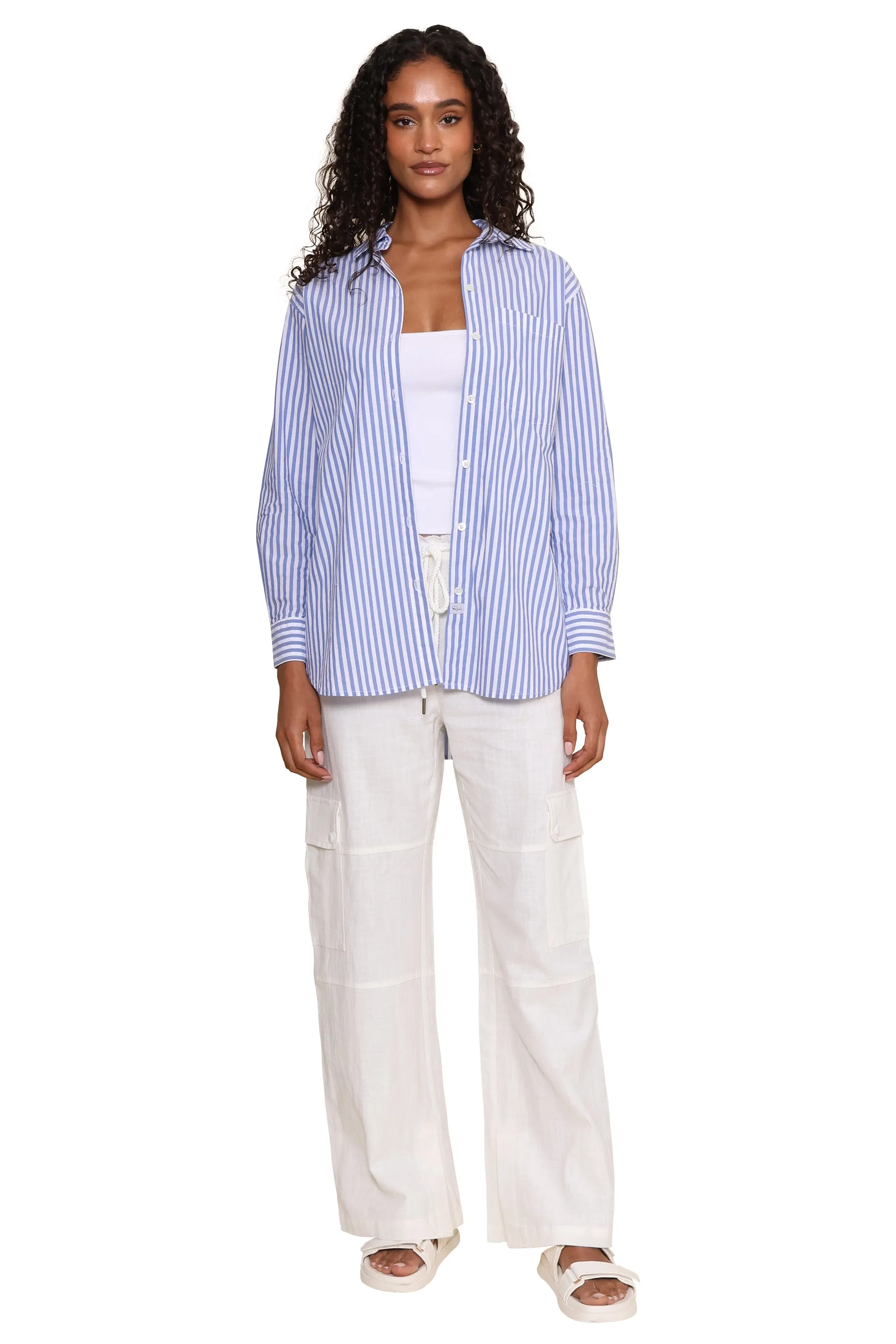 Elsa Top - Mariner White Stripe