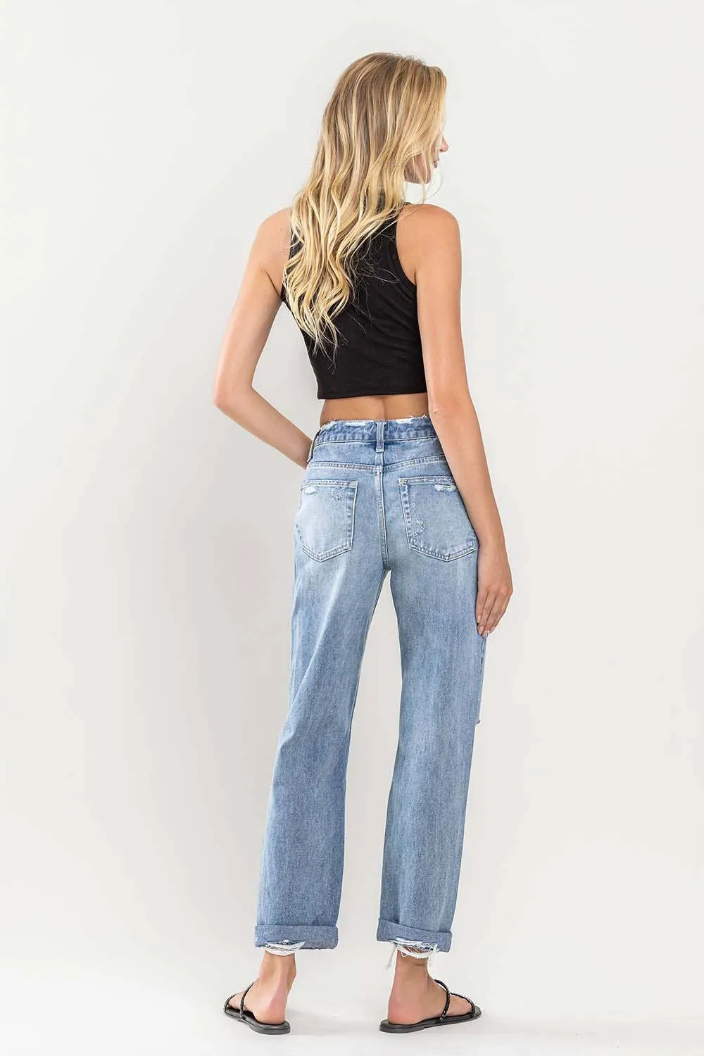 Flying Monkey High Rise Distressed Boyfriend Jean