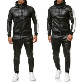 Funki Buys | Shirts | Men's Sweat Suit Hooded Jacket Pants Set