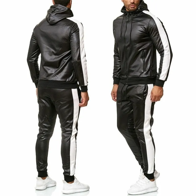 Funki Buys | Shirts | Men's Sweat Suit Hooded Jacket Pants Set