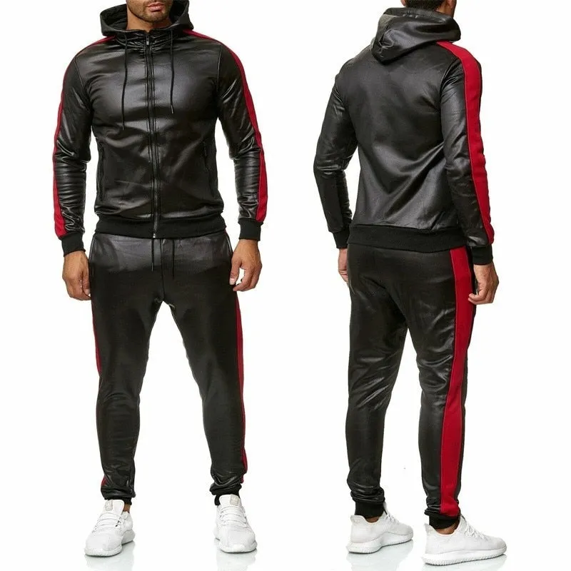 Funki Buys | Shirts | Men's Sweat Suit Hooded Jacket Pants Set