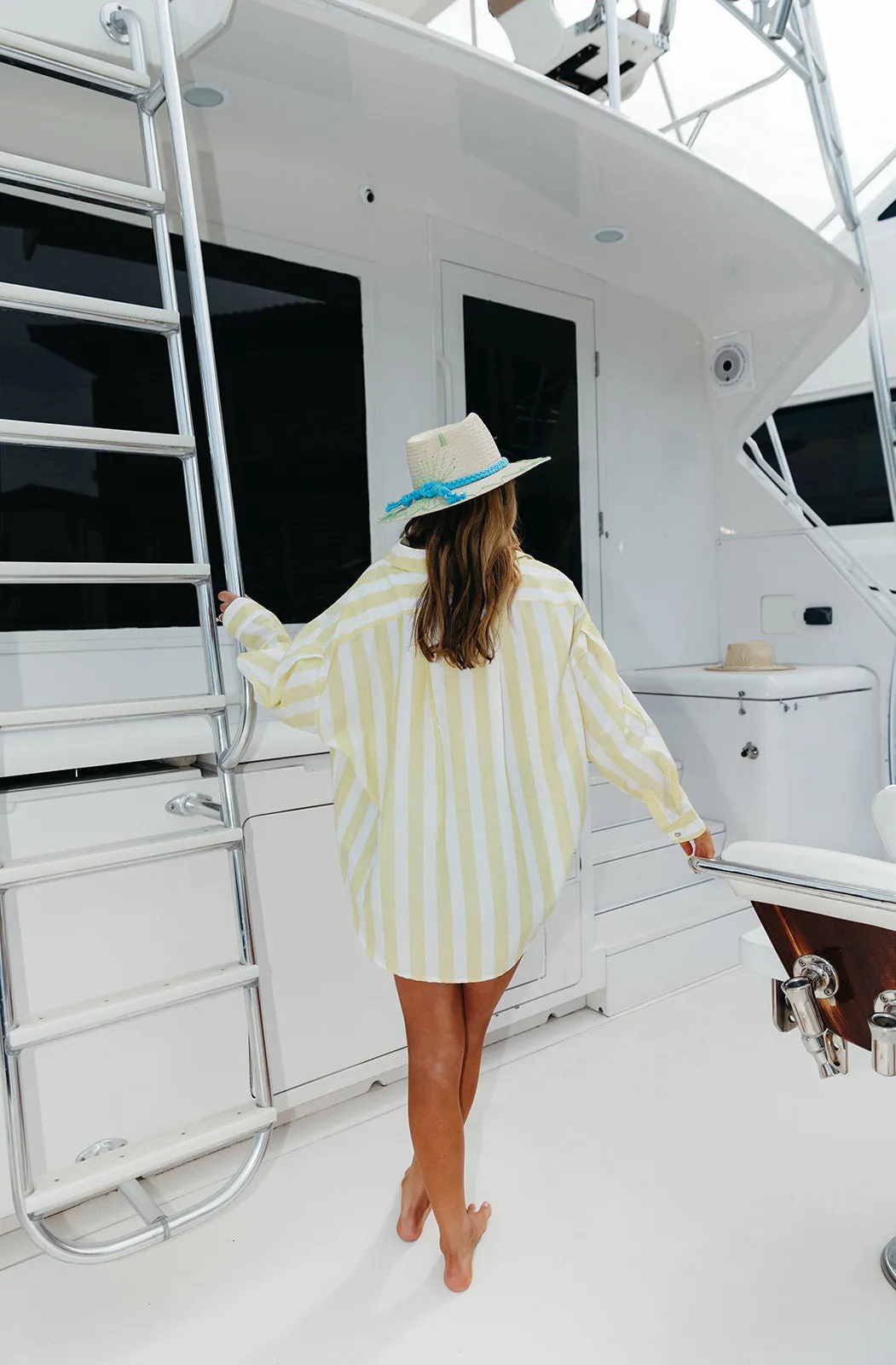 Hallie Striped Top - Dijon Yellow