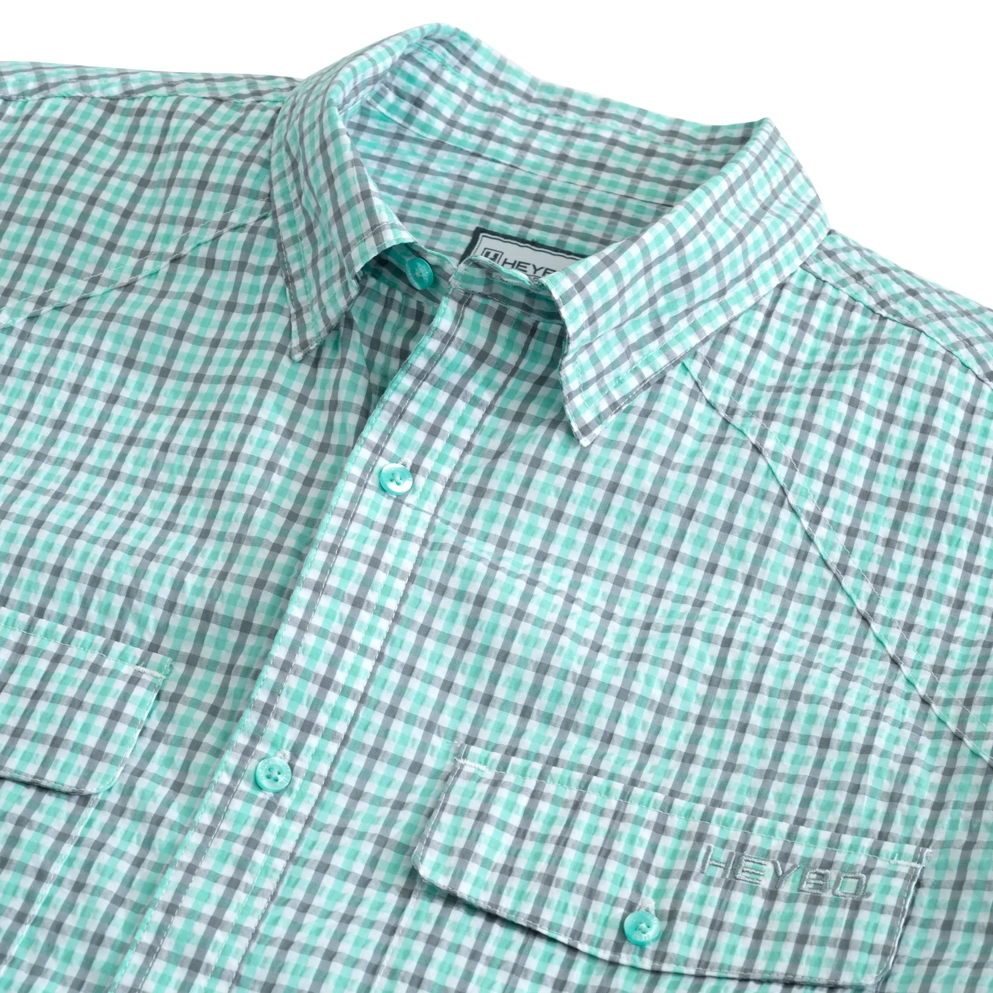 Headwaters Seersucker Shirt: Patina/Grey