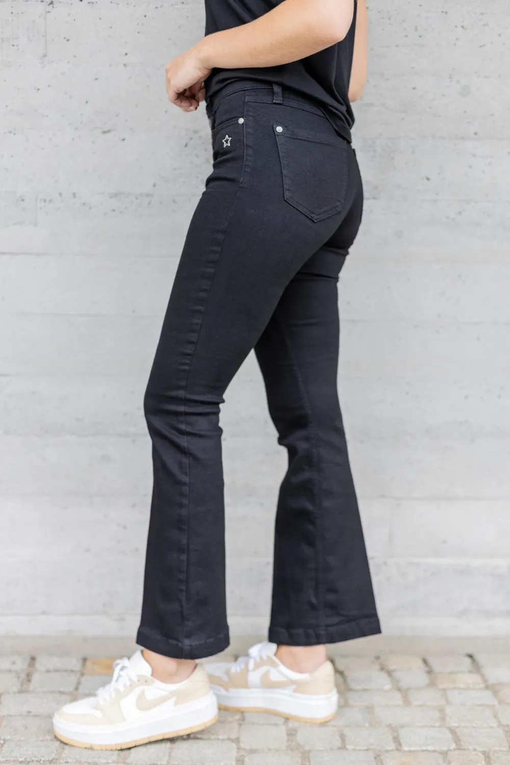 Jeans - BOOTCUT - MELINA Mandelschwarz