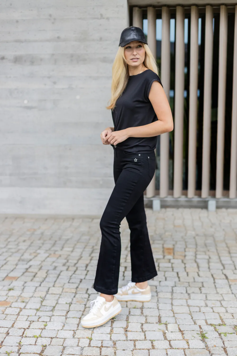 Jeans - BOOTCUT - MELINA Mandelschwarz