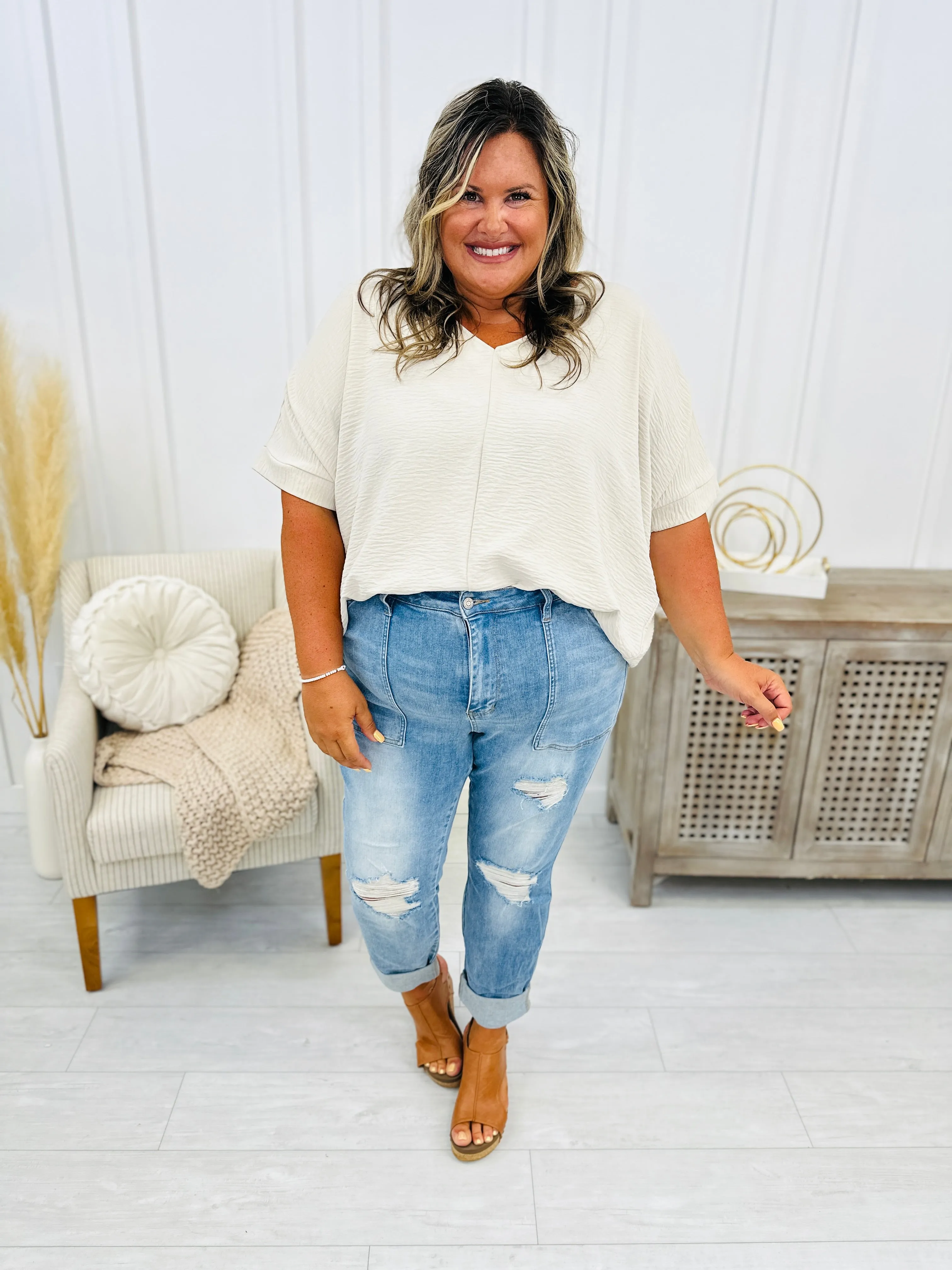 Judy Blue Be My Boyfriend Boyfriend Jeans in Reg/Curvy