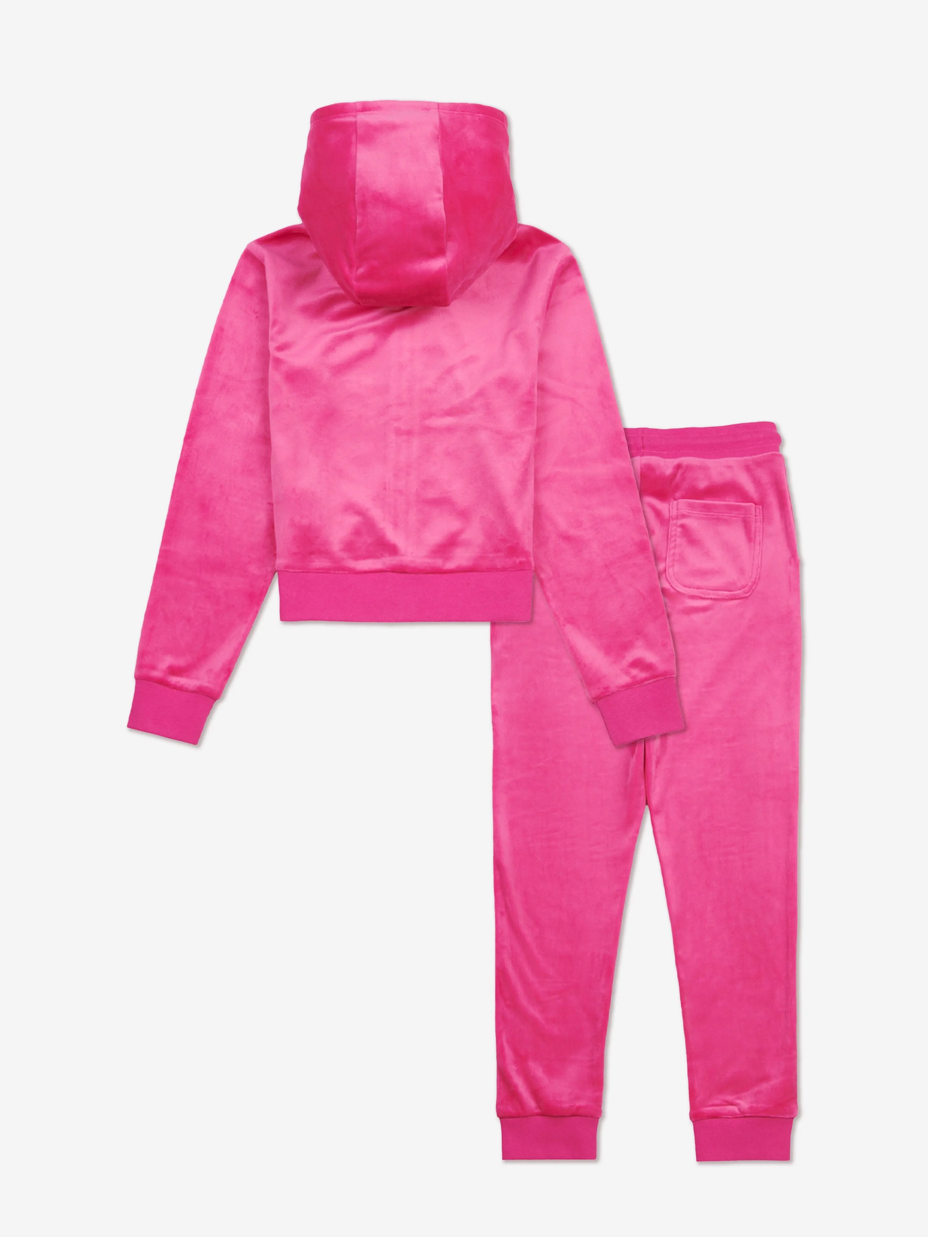 Juicy Couture Girls Diamante Logo Tracksuit in Pink