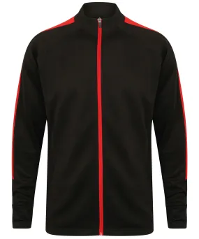 Knitted tracksuit top | Black/Red