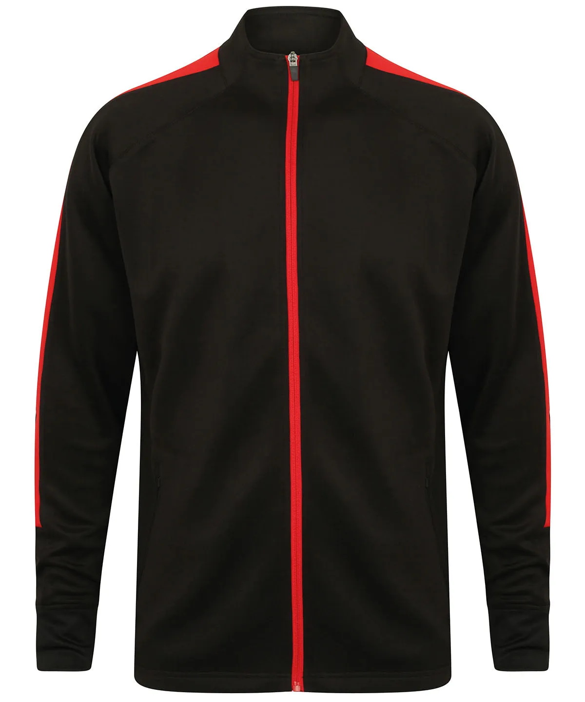 Knitted tracksuit top | Black/Red