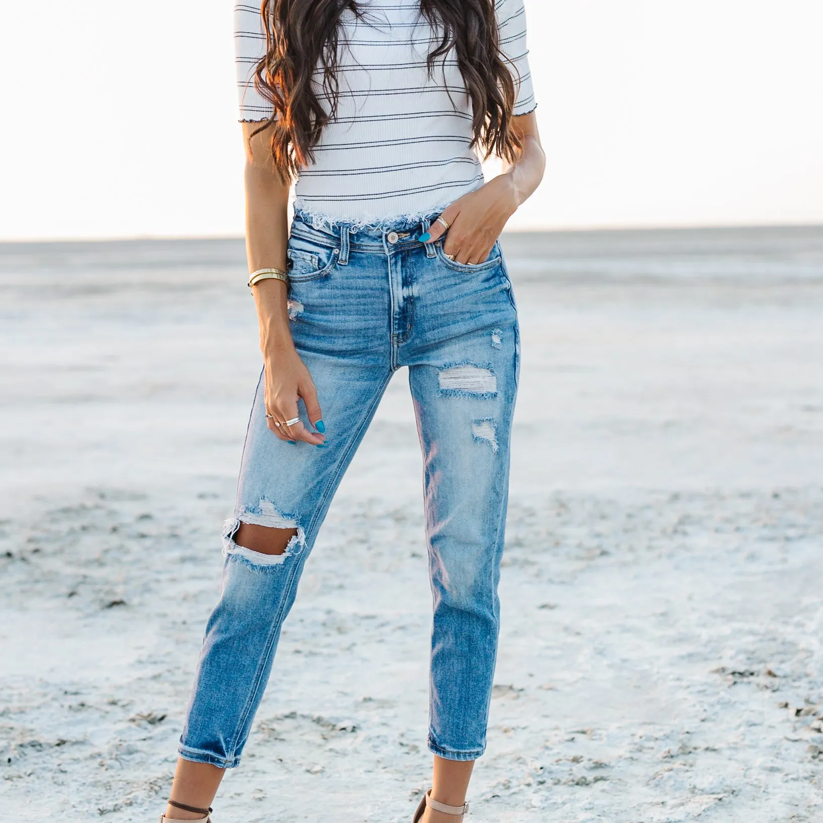 Love Me Boyfriend Kancan Jeans in Medium Wash