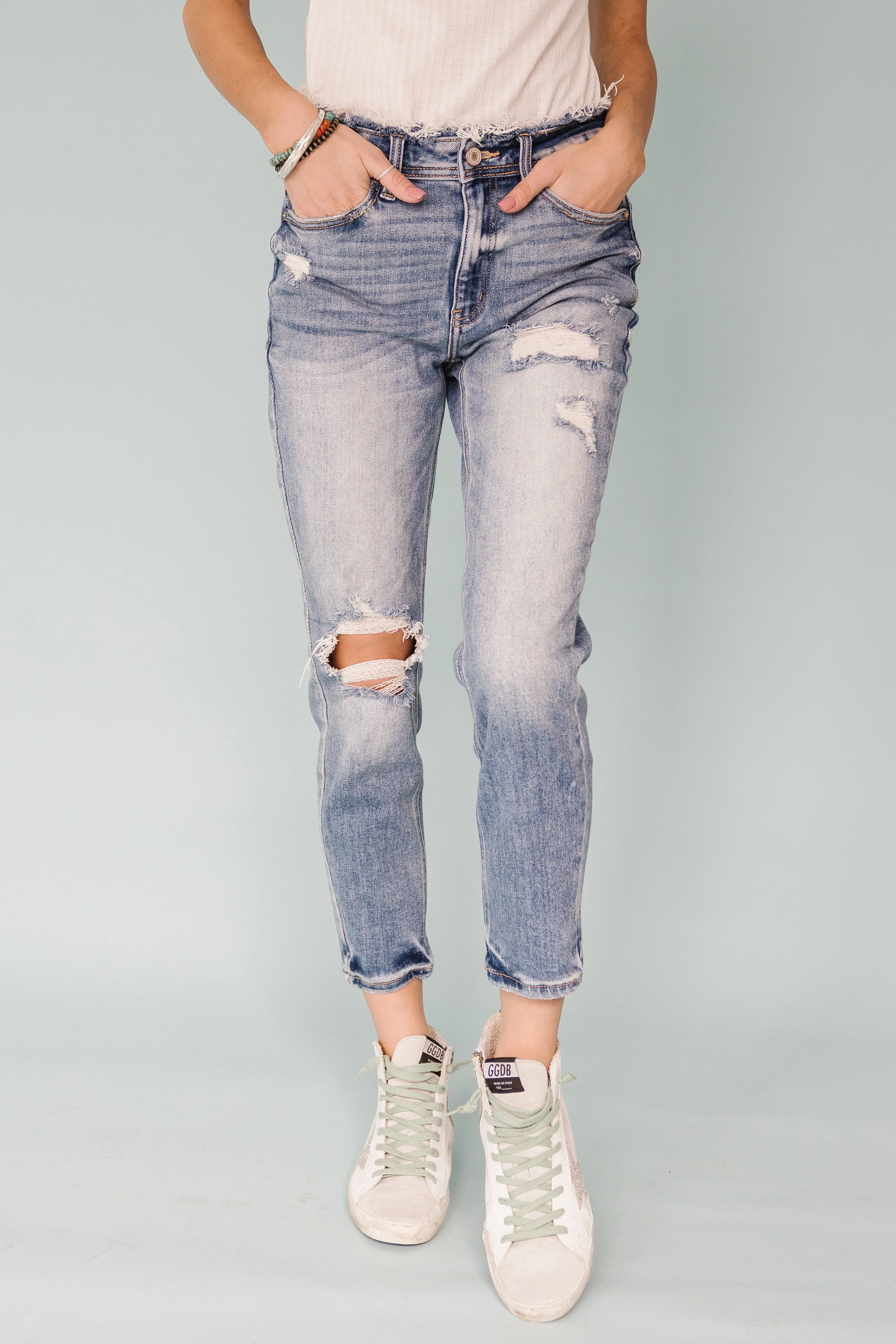 Love Me Boyfriend Kancan Jeans in Medium Wash