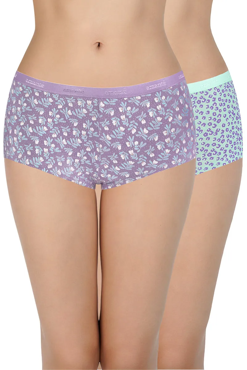 Low Rise Print Boyshort Panties (Pack of 2)