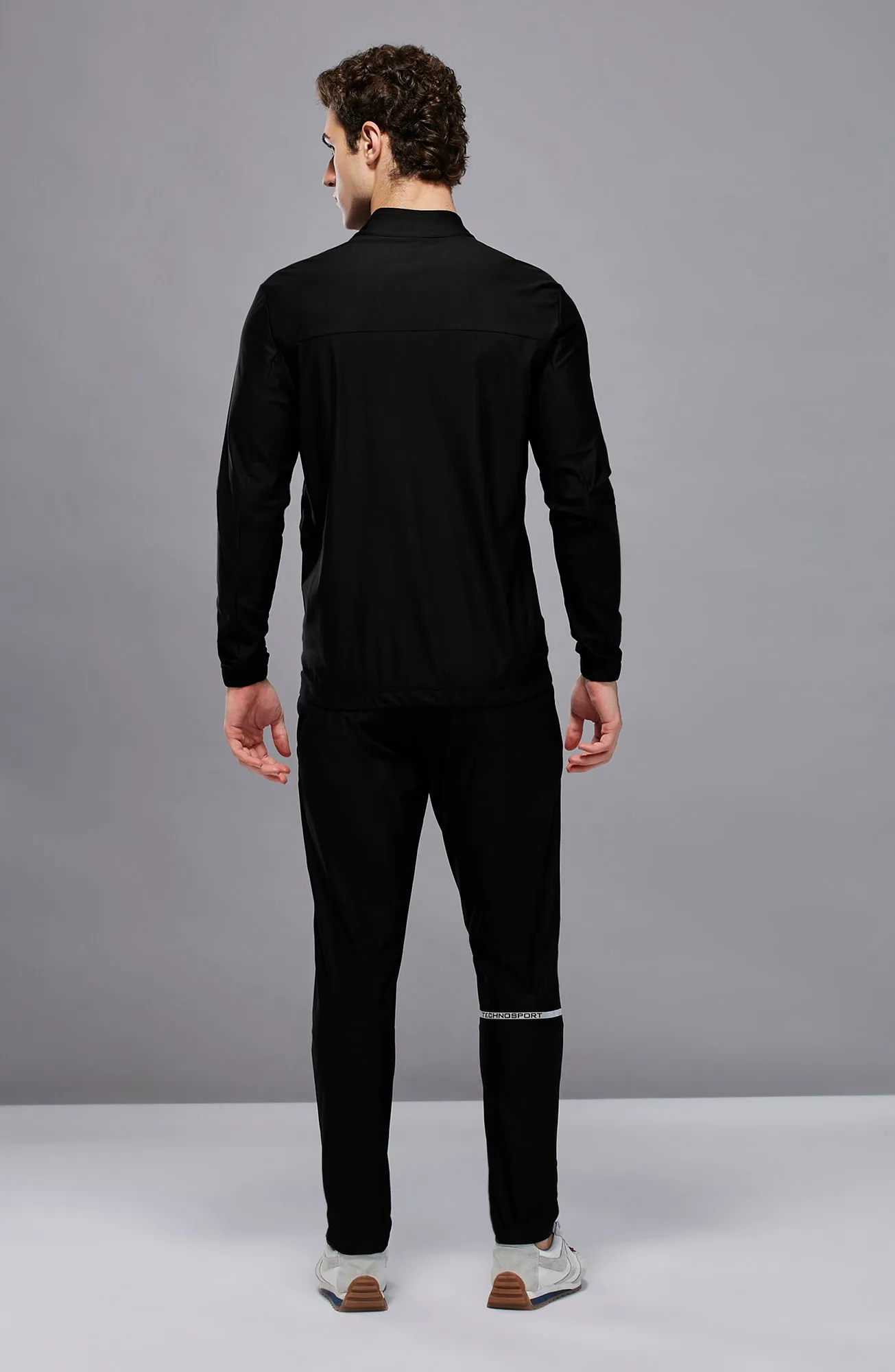 Men Solid Slim Fit Mock Tracksuits with DURACOOL 