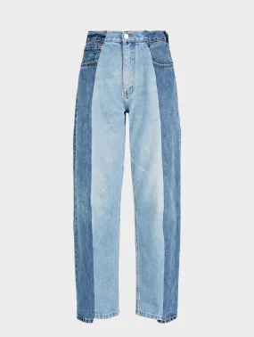 Mid Light Blue Contrast Boyfriend Jean