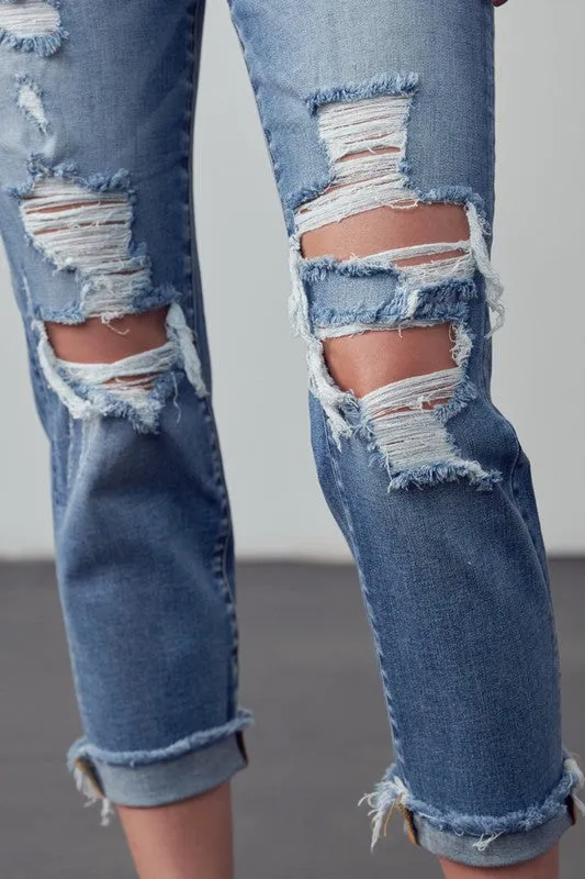 MID-RISE ANKLE BOYFRIEND JEANS *Online Only*