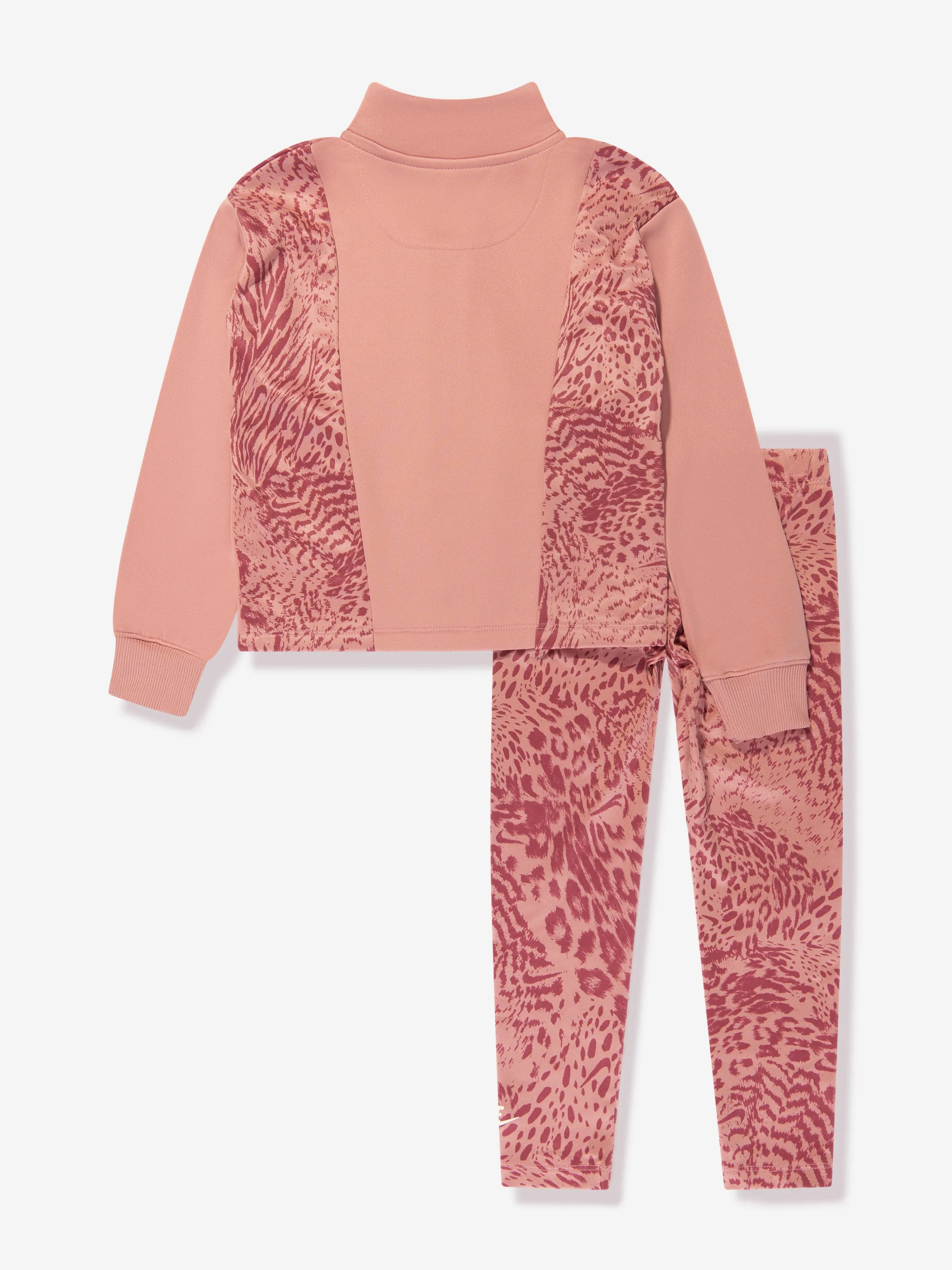 Nike Girls Home Swoosh Tracksuit in Pink