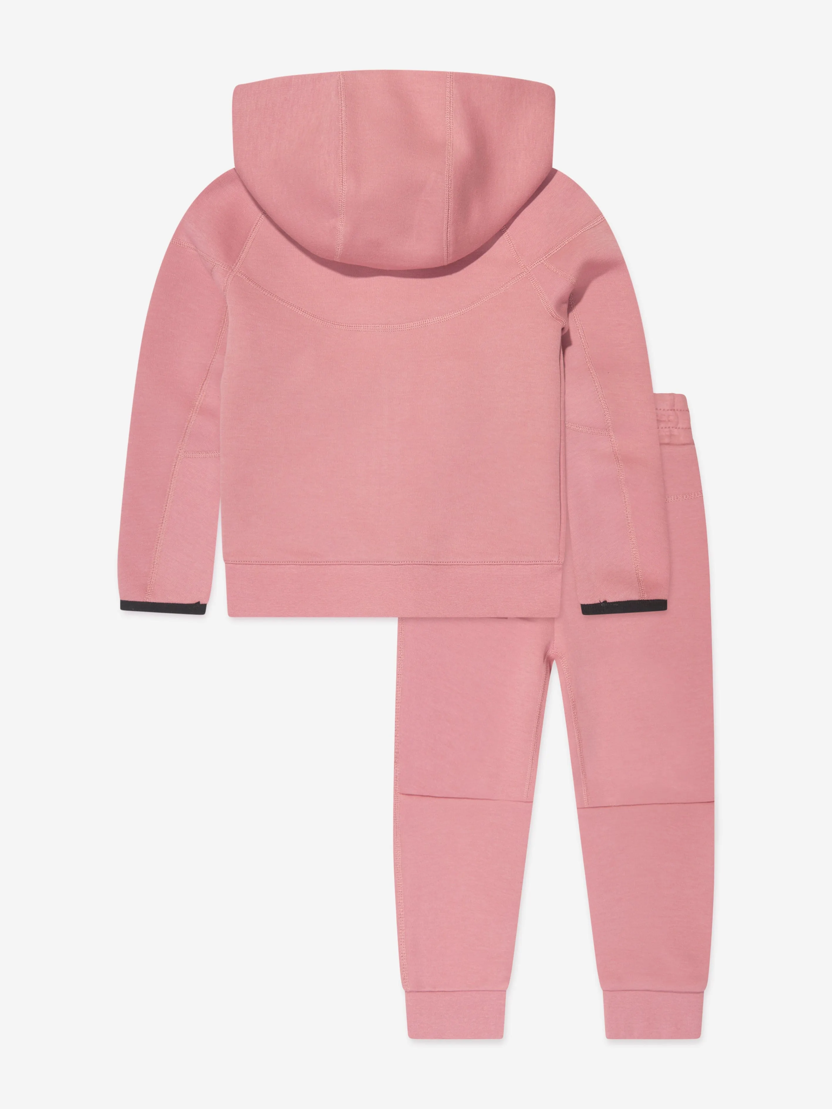 Nike Girls Tech Fleece Hooded Tracksuit in Pink