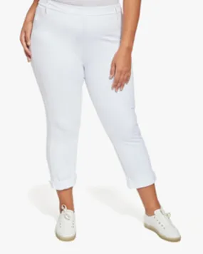 Patricia Cropped Boyfriend Jean | White