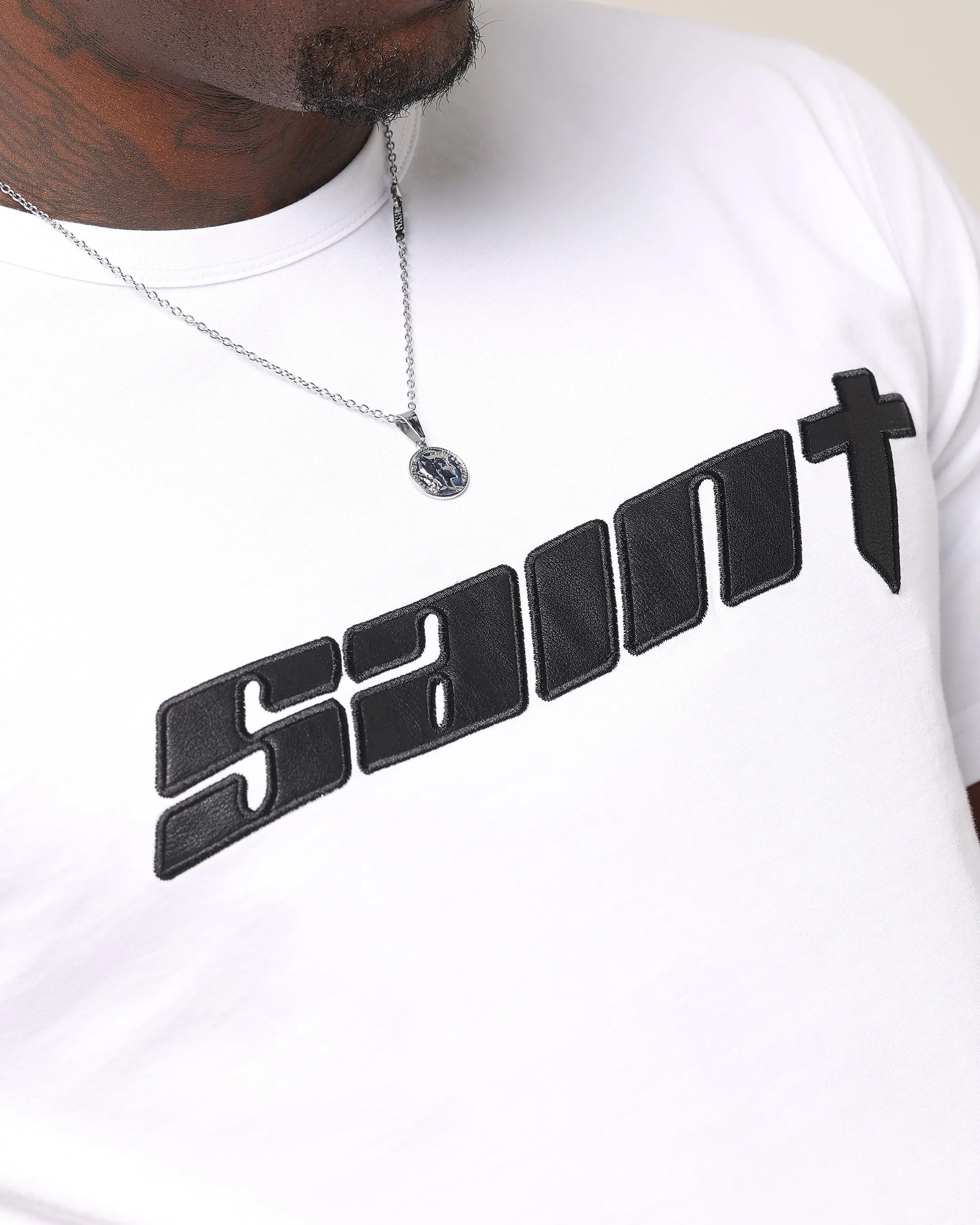 Saint Morta Faith El Duplo T-Shirt White/Black