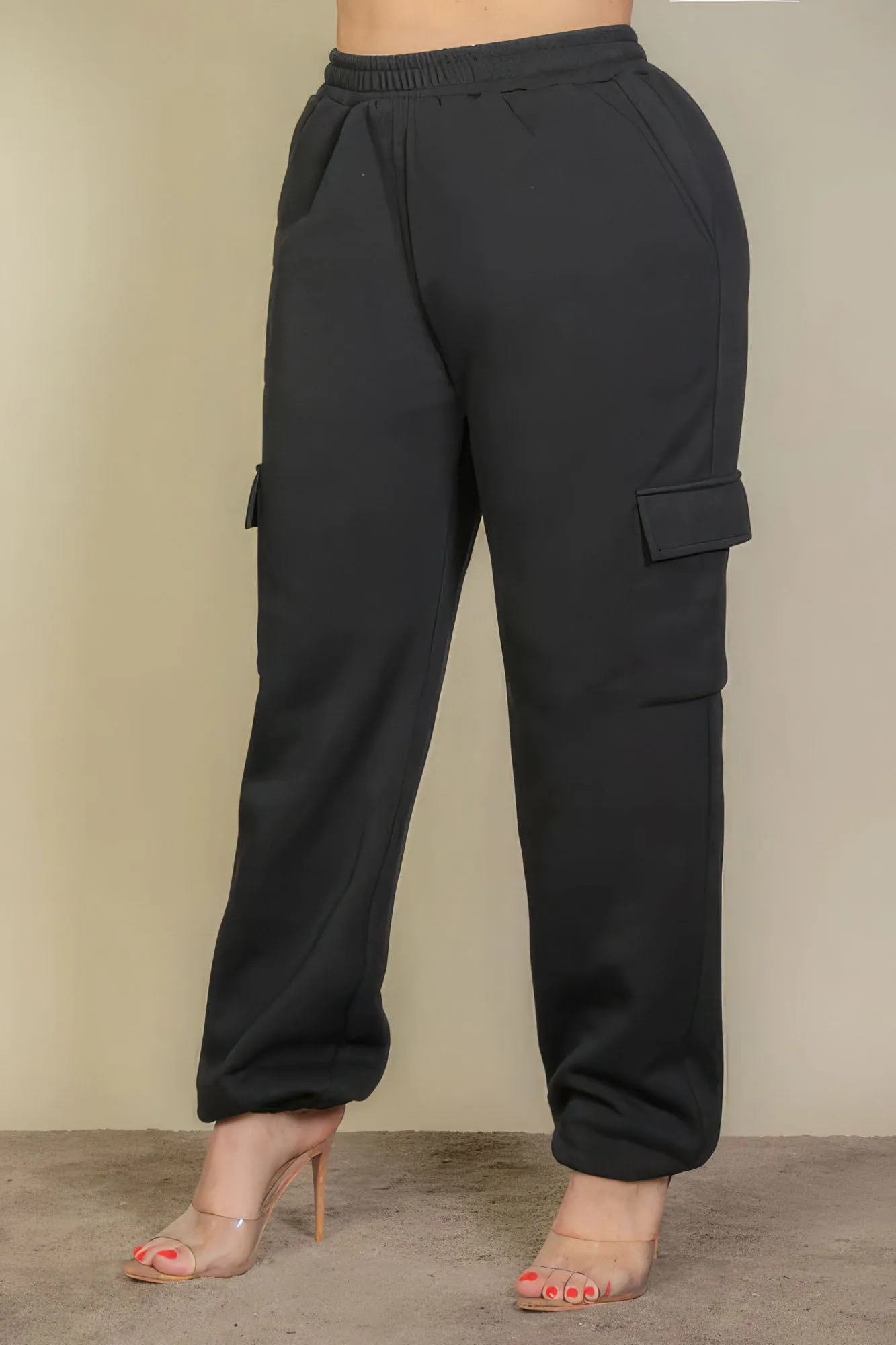 Side Pocket Drawstring Waist Sweatpants